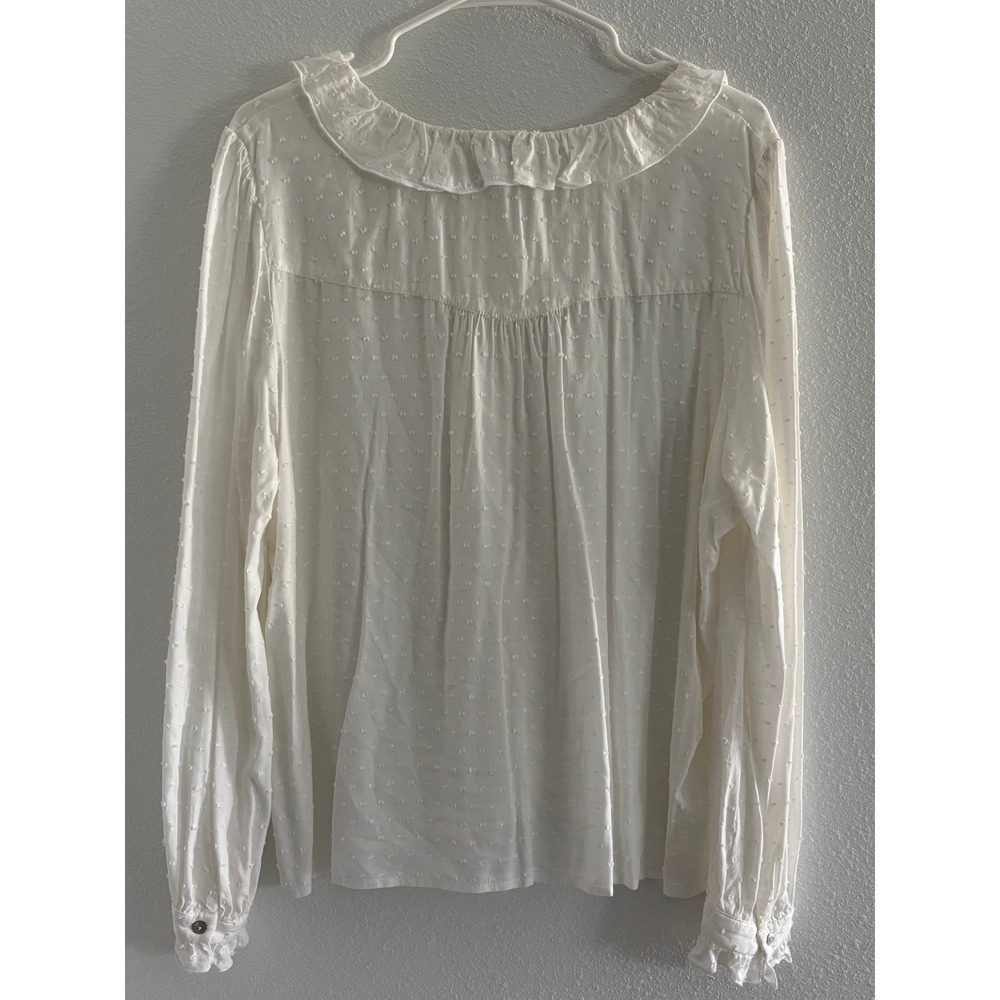 Sundance Top Womens XL White Ruffle Fairy Cottage Boho Peasant Capsule - Picture 2 of 6